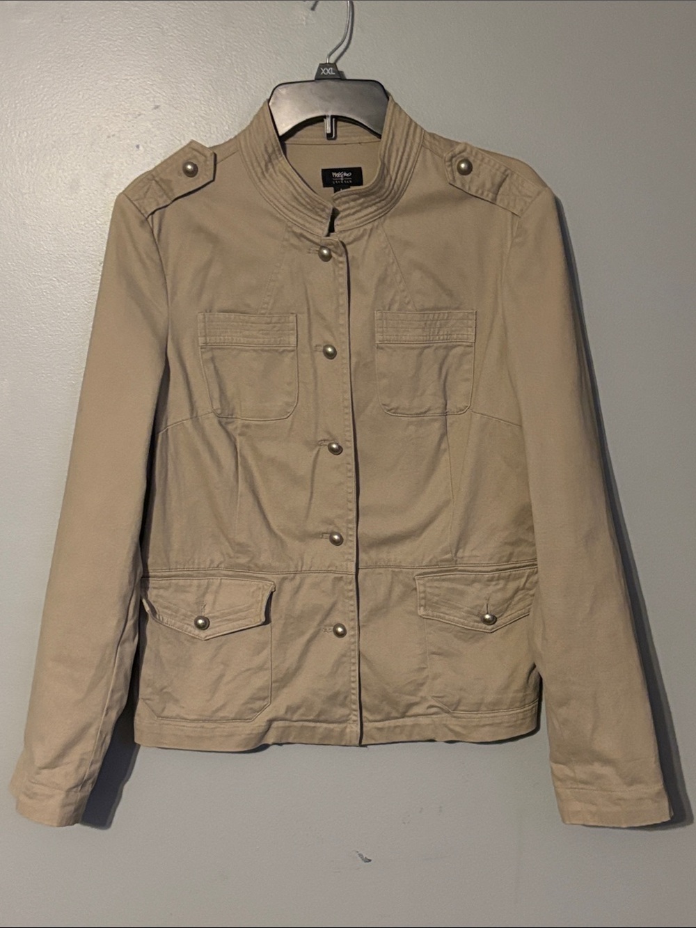 Vintage Mossino Casual Utility Jacket in Beige -